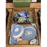 Quantity of Wedgwood Jasperware in two boxes