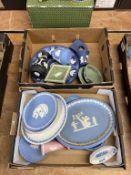 Quantity of Wedgwood Jasperware in two boxes