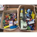 Two boxes of vintage toys