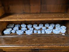 27 Wedgwood blue jasperware trinket boxes