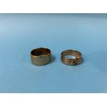 Two 9ct gold rings, 12.4g