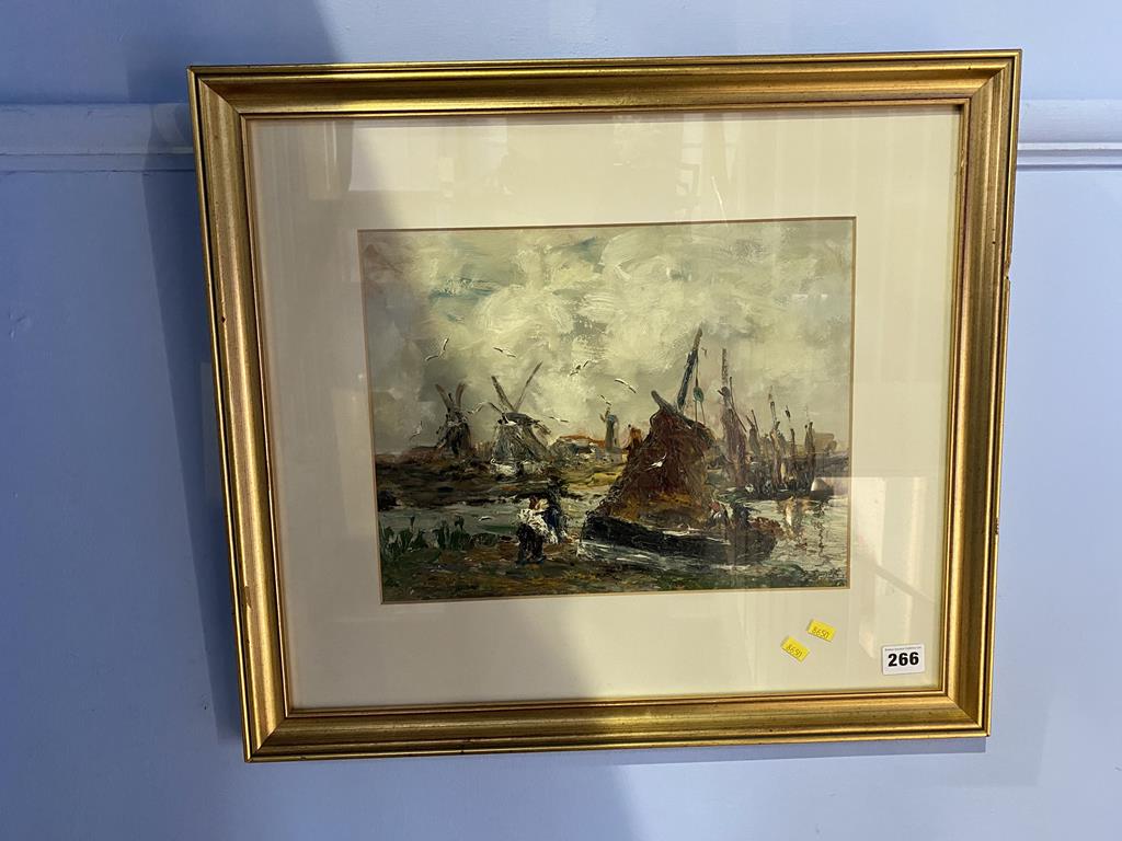 T.B. Smith, oil, signed, Dutch landscape with Windmills, 26cm x 34cm