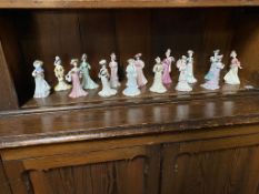 A set of 15 Coalport 'Lady' figurines