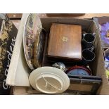 A box of assorted to include cutlery and Royal Doulton etc.