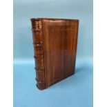 A mahogany book, with two small drawers