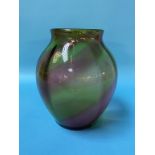 A coloured glass vase