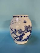 A Chinese design blue and white vase