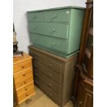 Two painted chests of drawers