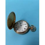 A gold plated Waltham pocket watch
