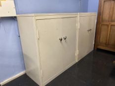 Two painted tin cabinets