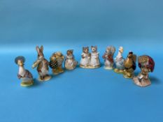 Nine various Royal Albert Beatrix Potter figures