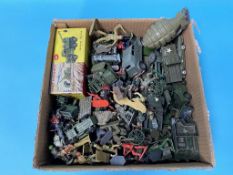 A collection of toy soldiers, to include Crescent, Cherizea, Lone Star etc., Die Cast military