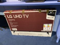 A boxed LG 5 OUP 75 TV