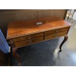 A mahogany four drawer part canteen of cutlery