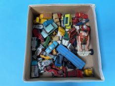 A quantity of Die Cast toys, to include Husky, Dinky and a Marx Flintstones Go Kart