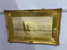 William Thomas Nichol Boyce (1857 - 1911), watercolour, signed, dated 1906, 'Fishing boat off the