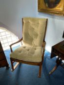 A Parker Knoll rocking chair, frame only