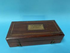 A mahogany cased 'Sikes Hydrometer'
