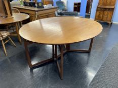 A Danish teak oval dining table, Peter Hvidt and Orla Mølgaard-Nielsen for France and Sons circa