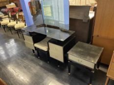A G Plan Gomme dressing table, bedside drawers and a stool