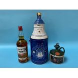 A bottle of Southern Comfort Original, a keg of Glenfiddich single malt whisky and a Bells Whisky