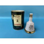 Four boxed Bells Whisky bottles