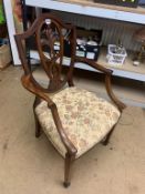 A mahogany carver chair