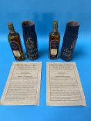 Two bottles of 1975 Bushmills Millennium Malt whisky (private cask) no. 245 and no. 246, cask number