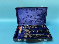 A cased Boosey and Hawkes clarinet