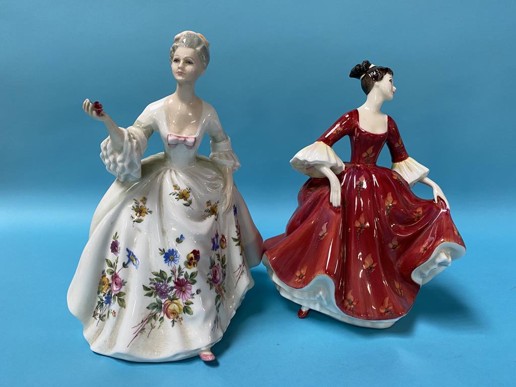 A Coalport figure Marlena, one other Coalport and three Royal Doulton figures - Image 4 of 7