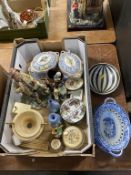 A tray of assorted, to include a pair of tureens etc.