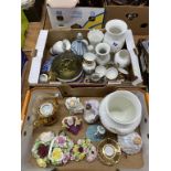 Two boxes of assorted, to include Royal Doulton figures, Aynsley etc.