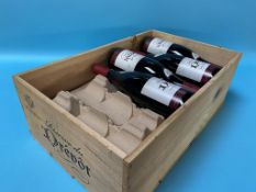 A crate of 10 bottles of Reserve Due Predot, 2001