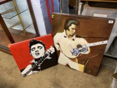 Print, picture of Elvis and one other