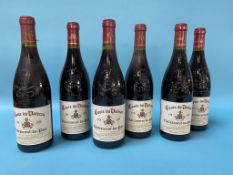Six bottles of Chateauneuf du Pape Cuvee du Vatican, 1998