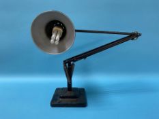 A Herbert Terry 'The Angle Poise' black lamp