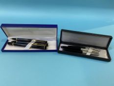 Three Parker pens and three Waterman pens (6)