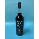 A bottle of Loch Dhu 'The Black Whisky' 10 year old whisky