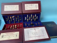 A collection of boxed Britains lead soldiers, The Royal Marines, The Parachute Regiment, Seaforth