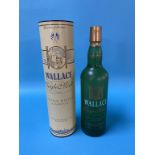 A bottle of Wallace single malt Scotch whisky liquor