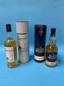 A bottle of Glen Moray whisky and a bottle of Benromach (organic) 'Speyside' single malt whisky (2)