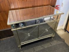 A mirrored sideboard, 110cm wide