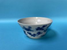 A 19th century Chinese blue and white bowl, marks to base, 18cm diameter