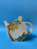 A Clarice Cliff Fantasque 'Secrets' Bonjour shaped tea pot