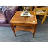 A pair of quality reproduction mahogany lamp stands