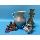 Various Oriental seals and a bronze vase etc.