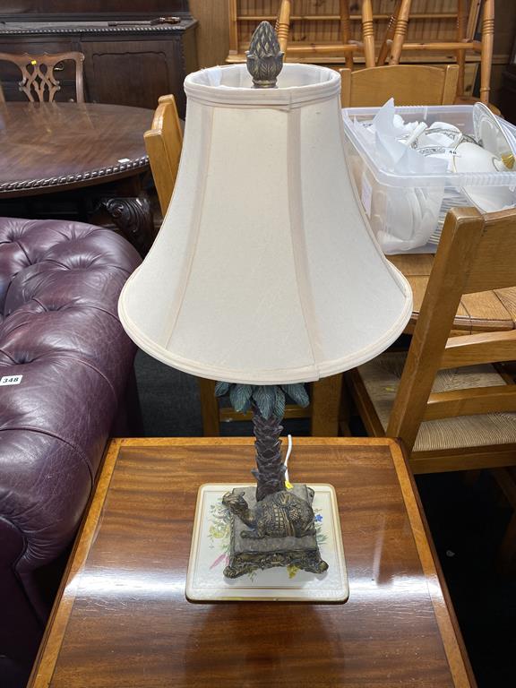 Two resin table lamps