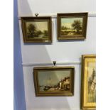Collection of three oils by Stockton Smith