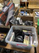 A quantity of vintage game consoles and games