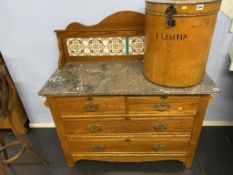 A marble top wash stand